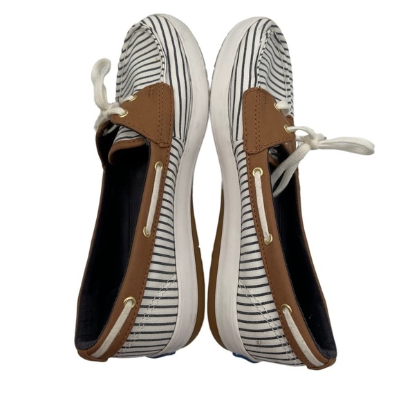 Keds Charter Breton Blue White Striped Boat Shoes Size 7 Women's - Picture 6 of 8